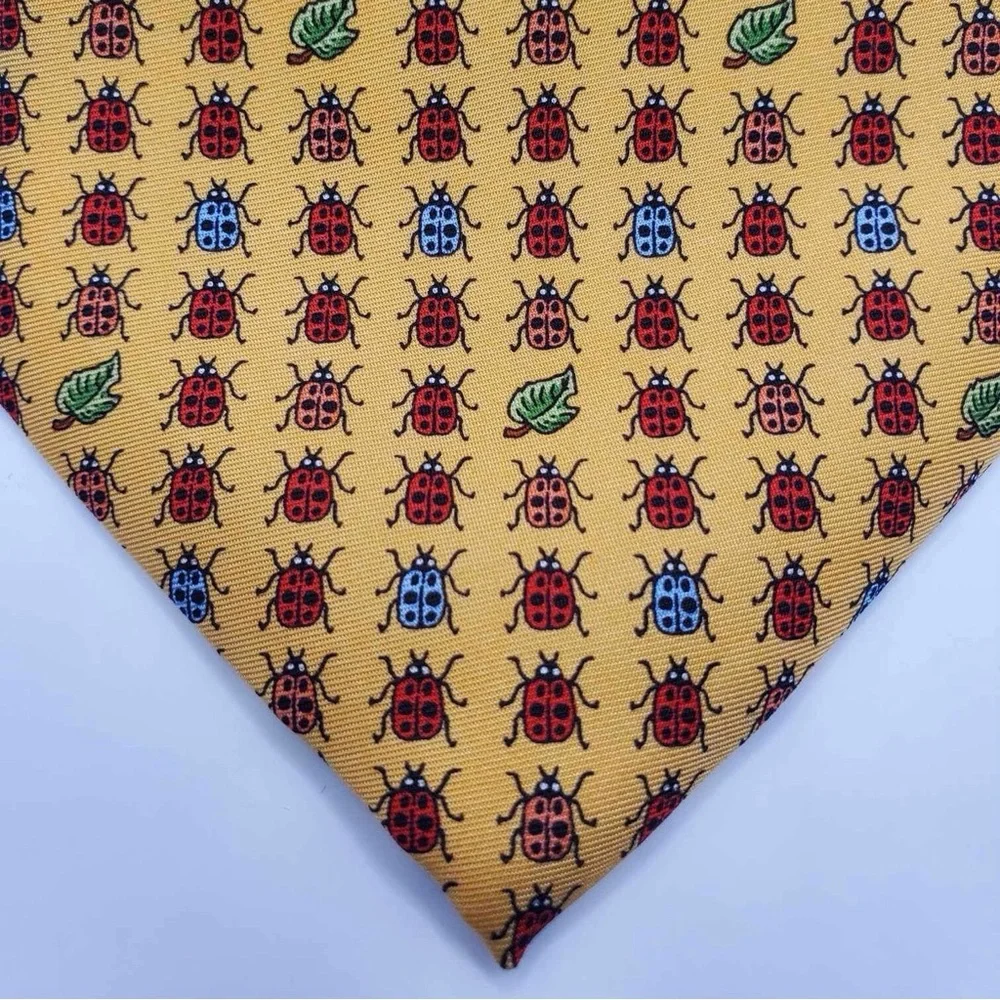 Peter Blair Ladybug Neck Tie Yellow